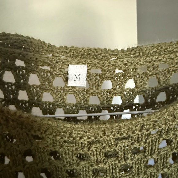 Olive Green Crochet Swim Cover-Up Dress - Picture 4 of 4